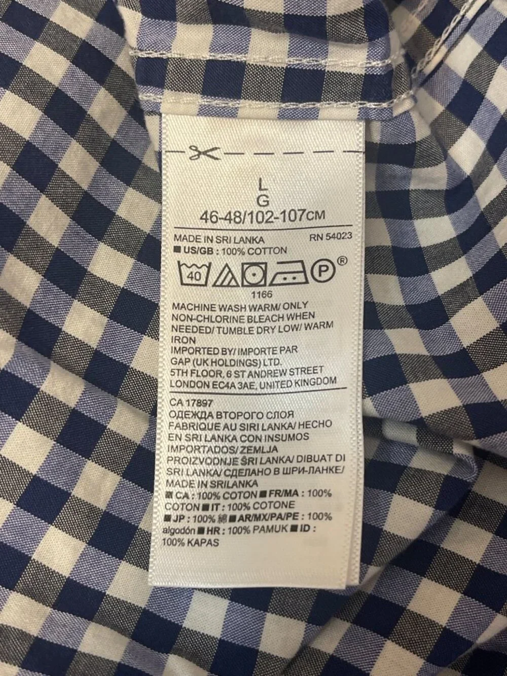 Banana Republic Custom 078 Wash Shirt Grant Fit Blue Sz Large